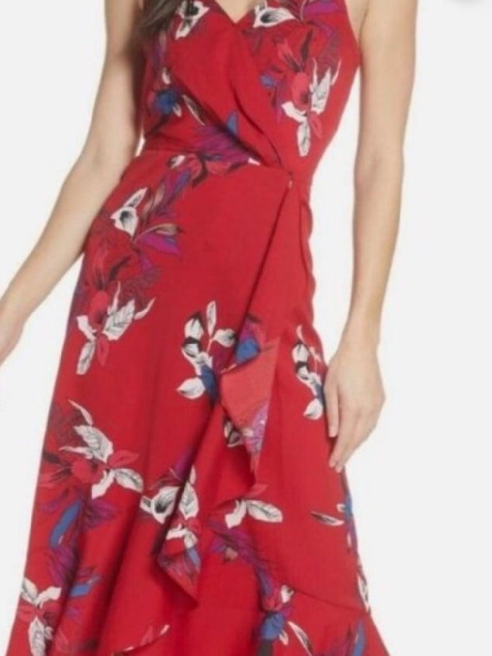 Chelsea 28 Red Floral Wrap Dress -